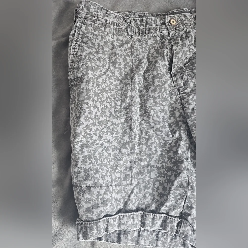 Slate & Stone Shorts Mens 34 Light & Dark Grays Chino Denim Botanical Men's
